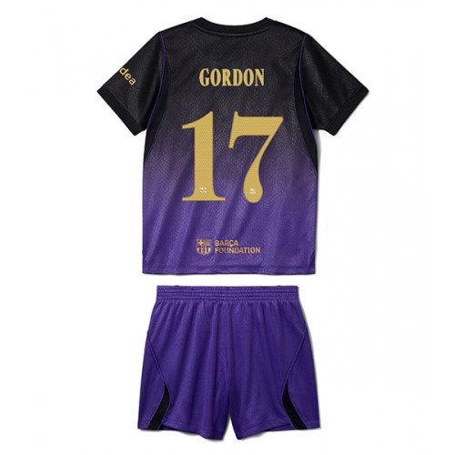 Barcelona Anthony Gordon #17 Bortaställ Barn 2026-27 Kortärmad (+ Korta byxor)